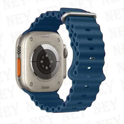 Ocean strap for Apple Watch Band 44mm Ultra 2 49mm 45mm 42mm 38/40/41mm silicone bracelet correa iwatch series 9 8 7 se 6 5 4 3
