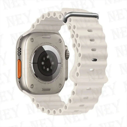 Ocean strap for Apple Watch Band 44mm Ultra 2 49mm 45mm 42mm 38/40/41mm silicone bracelet correa iwatch series 9 8 7 se 6 5 4 3