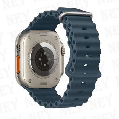 Ocean strap for Apple Watch Band 44mm Ultra 2 49mm 45mm 42mm 38/40/41mm silicone bracelet correa iwatch series 9 8 7 se 6 5 4 3