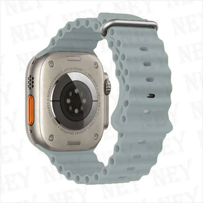 Ocean strap for Apple Watch Band 44mm Ultra 2 49mm 45mm 42mm 38/40/41mm silicone bracelet correa iwatch series 9 8 7 se 6 5 4 3