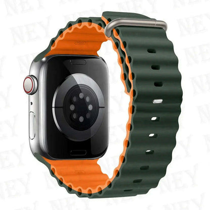 Ocean strap for Apple Watch Band 44mm Ultra 2 49mm 45mm 42mm 38/40/41mm silicone bracelet correa iwatch series 9 8 7 se 6 5 4 3