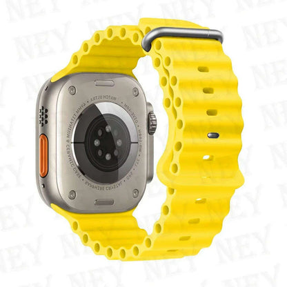 Ocean strap for Apple Watch Band 44mm Ultra 2 49mm 45mm 42mm 38/40/41mm silicone bracelet correa iwatch series 9 8 7 se 6 5 4 3