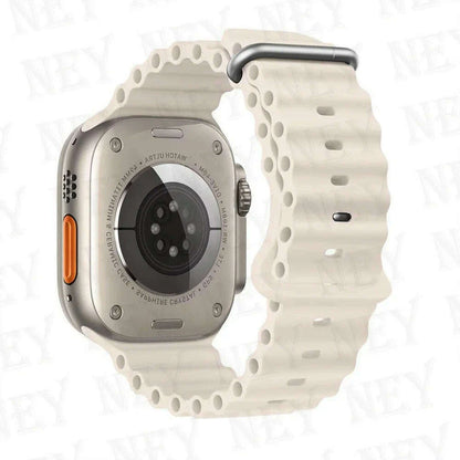 Ocean strap for Apple Watch Band 44mm Ultra 2 49mm 45mm 42mm 38/40/41mm silicone bracelet correa iwatch series 9 8 7 se 6 5 4 3