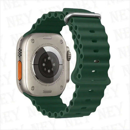 Ocean strap for Apple Watch Band 44mm Ultra 2 49mm 45mm 42mm 38/40/41mm silicone bracelet correa iwatch series 9 8 7 se 6 5 4 3