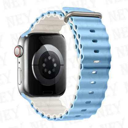 Ocean strap for Apple Watch Band 44mm Ultra 2 49mm 45mm 42mm 38/40/41mm silicone bracelet correa iwatch series 9 8 7 se 6 5 4 3