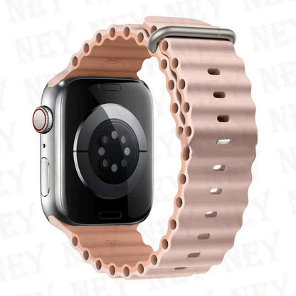 Ocean strap for Apple Watch Band 44mm Ultra 2 49mm 45mm 42mm 38/40/41mm silicone bracelet correa iwatch series 9 8 7 se 6 5 4 3