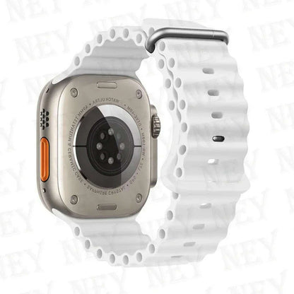 Ocean strap for Apple Watch Band 44mm Ultra 2 49mm 45mm 42mm 38/40/41mm silicone bracelet correa iwatch series 9 8 7 se 6 5 4 3