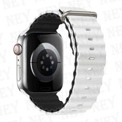 Ocean strap for Apple Watch Band 44mm Ultra 2 49mm 45mm 42mm 38/40/41mm silicone bracelet correa iwatch series 9 8 7 se 6 5 4 3