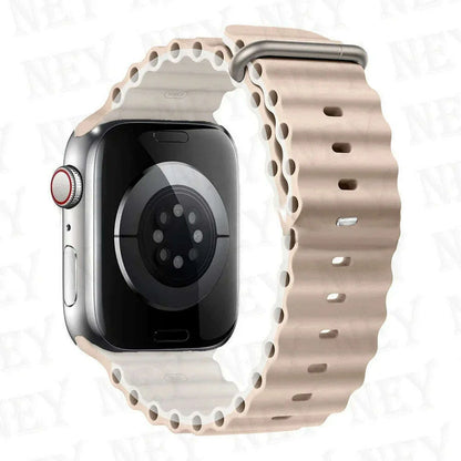 Ocean strap for Apple Watch Band 44mm Ultra 2 49mm 45mm 42mm 38/40/41mm silicone bracelet correa iwatch series 9 8 7 se 6 5 4 3