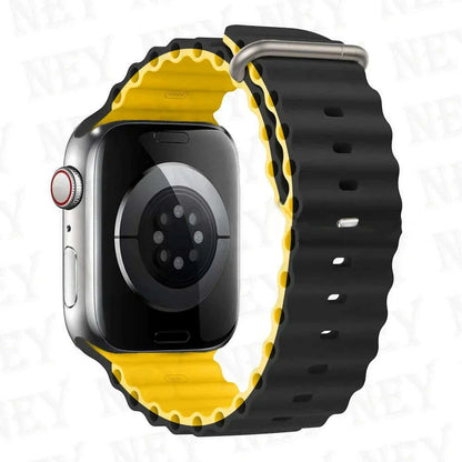 Ocean strap for Apple Watch Band 44mm Ultra 2 49mm 45mm 42mm 38/40/41mm silicone bracelet correa iwatch series 9 8 7 se 6 5 4 3