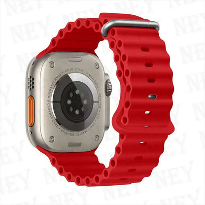 Ocean strap for Apple Watch Band 44mm Ultra 2 49mm 45mm 42mm 38/40/41mm silicone bracelet correa iwatch series 9 8 7 se 6 5 4 3