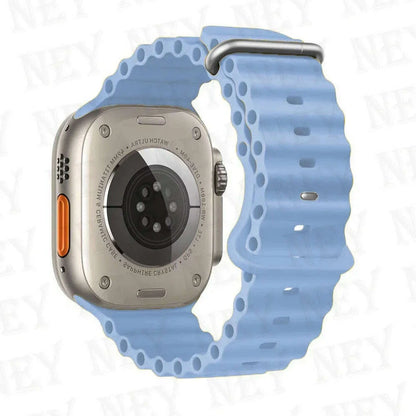 Ocean strap for Apple Watch Band 44mm Ultra 2 49mm 45mm 42mm 38/40/41mm silicone bracelet correa iwatch series 9 8 7 se 6 5 4 3