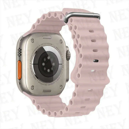 Ocean strap for Apple Watch Band 44mm Ultra 2 49mm 45mm 42mm 38/40/41mm silicone bracelet correa iwatch series 9 8 7 se 6 5 4 3