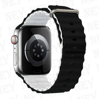 Ocean strap for Apple Watch Band 44mm Ultra 2 49mm 45mm 42mm 38/40/41mm silicone bracelet correa iwatch series 9 8 7 se 6 5 4 3