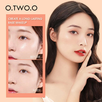 O.TWO.O Face Setting Powder Cushion Compact Powder Oil-Control 3 Colors Matte Smooth Finish Concealer Makeup Pressed Powder
