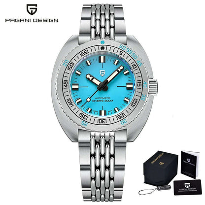PAGANI DESIGN 2024 New Men's Automatic Mechanical Divers Watches NH38 Sapphire Stainless Steel 300m Waterproof AR Watch for Men