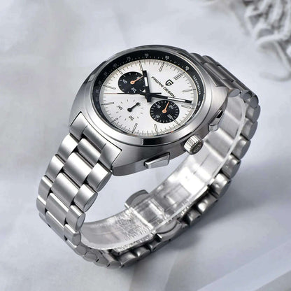 PAGANI DESIGN Panda Dial Men Watches Luxury Quartz Watch For Men Japan VK63 Sport Chronograph Sapphire glass Wristwatch 2024 New