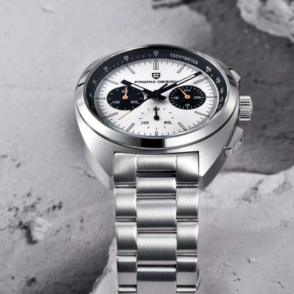 PAGANI DESIGN Panda Dial Men Watches Luxury Quartz Watch For Men Japan VK63 Sport Chronograph Sapphire glass Wristwatch 2024 New