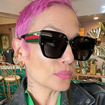 Polygonal  Mix Color Sunglasses Irregular 2024 New Women Sunglasses Retro Fashion Concave Shape Girls Eyewear Luxury Designer