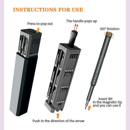 Precision Screwdriver Set 32/43/46 in 1 Magnetic Torx Phillips Screw Bit Multifunctional Repair Tool Kit for Phone Watch Laptop