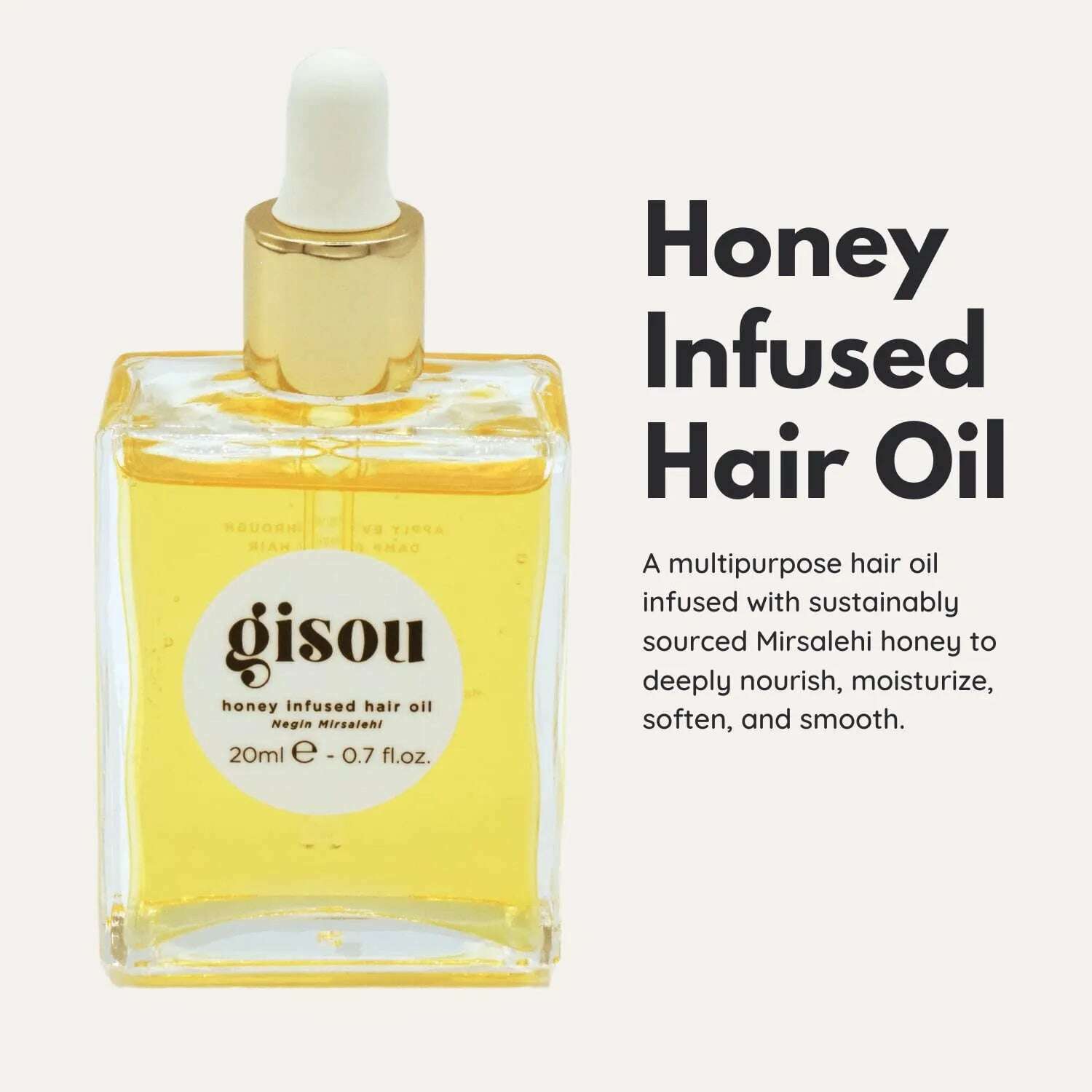 Premium Hair Oil Travel Size with Mirsalehi Honey for Deep Nourishment & Moisture 20ml Infused for Healthy Hair