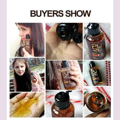 PURC Herbal Ginseng Shampoo Hair Growth Essence Treatment For Hair Regrowth Serum Repair Hair Root Thicken Hair Care 11.11