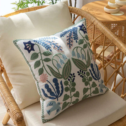 Pure Cotton Embroidery  Office Cushion Pillowcase Car Cushion Cover45X45CM   Lumbar Pillowcase Sofa Pillowcase