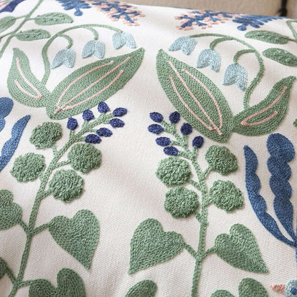 Pure Cotton Embroidery  Office Cushion Pillowcase Car Cushion Cover45X45CM   Lumbar Pillowcase Sofa Pillowcase