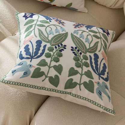 Pure Cotton Embroidery  Office Cushion Pillowcase Car Cushion Cover45X45CM   Lumbar Pillowcase Sofa Pillowcase