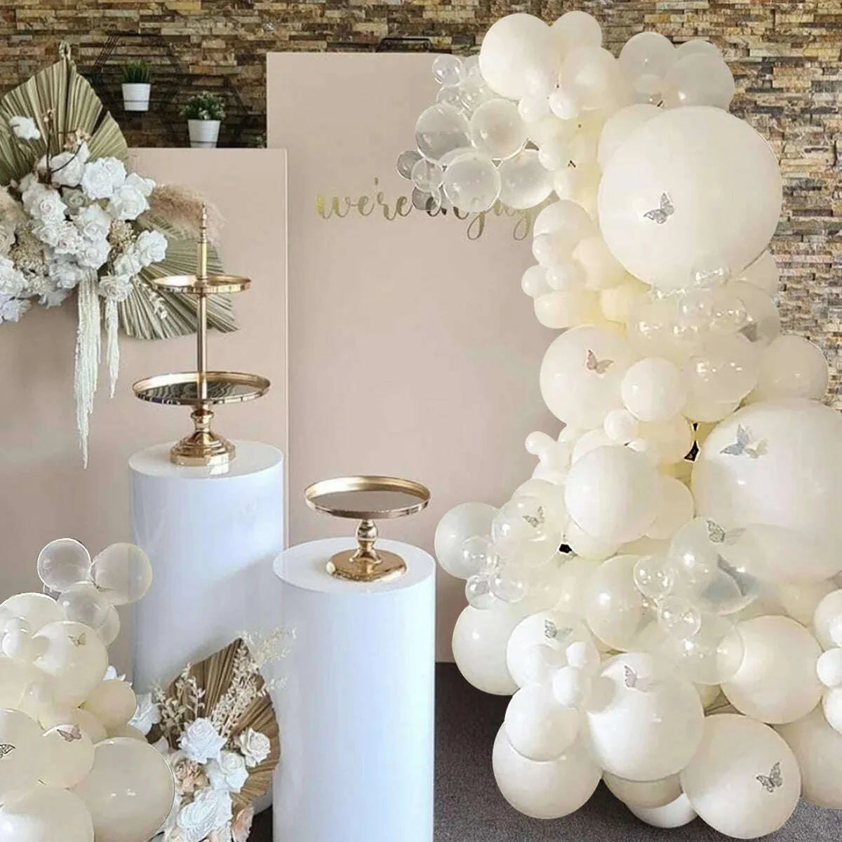 Pure White Balloon Garland Arch Kit Transparent Latex Baloon Wedding Birthday Party Decoration Kids Baby Shower Ballons
