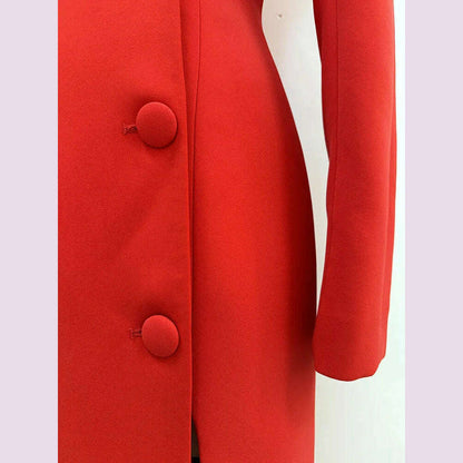 QMQA Fashion Women's Designer Trench Coat Personalized Stand Up Collar Slimming Long Windbreaker 2024 Autumn New Clothing 1A110