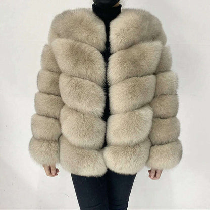 Real fur coats Women Natural Real Fur Jackets Vest Winter Outerwear Women fox fur coat high quality fur Clothes