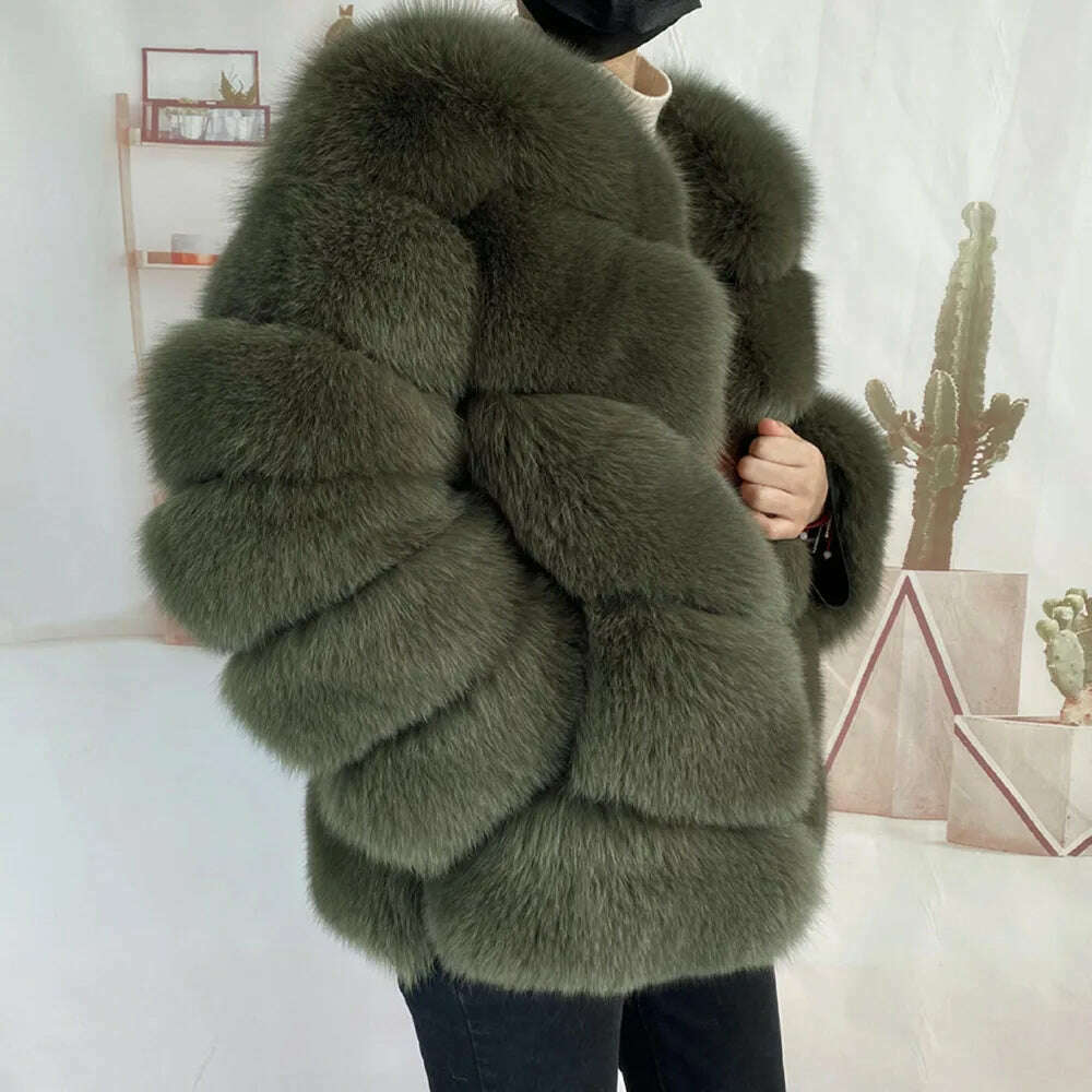 Real fur coats Women Natural Real Fur Jackets Vest Winter Outerwear Women fox fur coat high quality fur Clothes