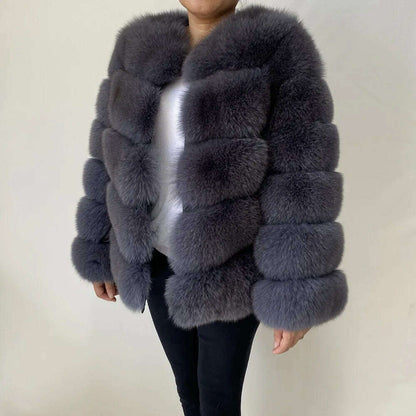 Real fur coats Women Natural Real Fur Jackets Vest Winter Outerwear Women fox fur coat high quality fur Clothes