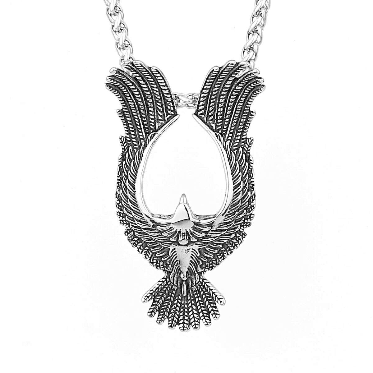 Retro High Quality Eagle Spread Wings Pendant Unisex Fashion Animal 316L Stainless Steel Pendant Jewelry Gift Wholesale