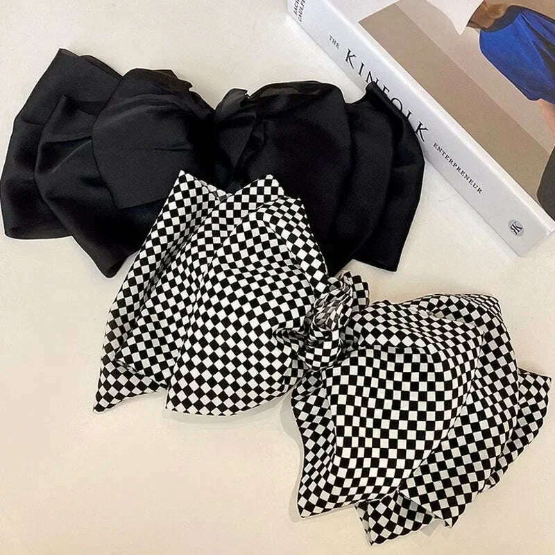 Retro Vintage Big Bow Hair Claw Clips Barrette Hairpin for Women Girls for Holiday Gift Hair Accessories Headwear Ornament Bow