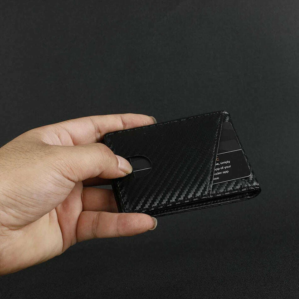 Rfid Carbon Fiber Men Wallets Card Holder Slim Thin Pocket Man Magsafe Wallets Money Bags Business Black Male Purse Walet 2023