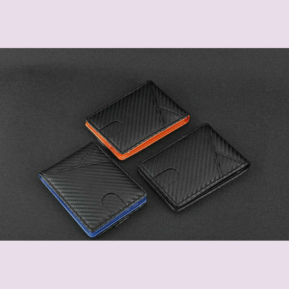 Rfid Carbon Fiber Men Wallets Card Holder Slim Thin Pocket Man Magsafe Wallets Money Bags Business Black Male Purse Walet 2023