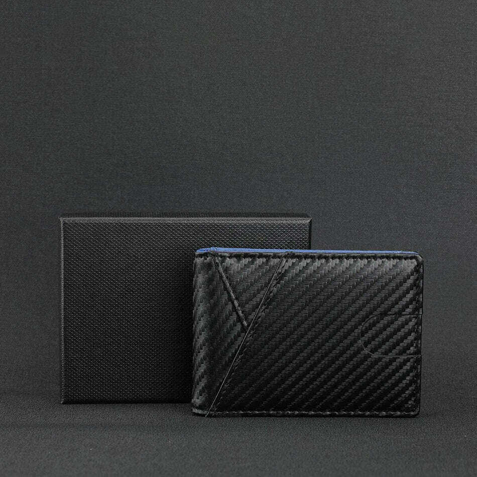 Rfid Carbon Fiber Men Wallets Card Holder Slim Thin Pocket Man Magsafe Wallets Money Bags Business Black Male Purse Walet 2023