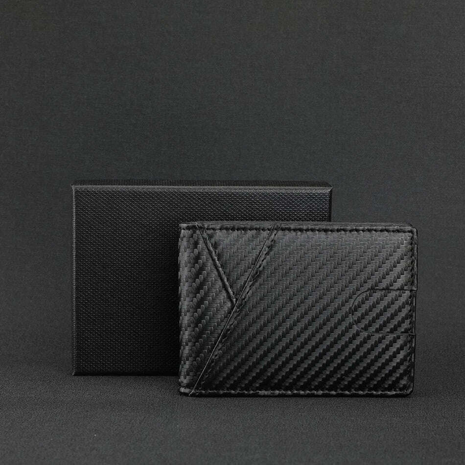 Rfid Carbon Fiber Men Wallets Card Holder Slim Thin Pocket Man Magsafe Wallets Money Bags Business Black Male Purse Walet 2023