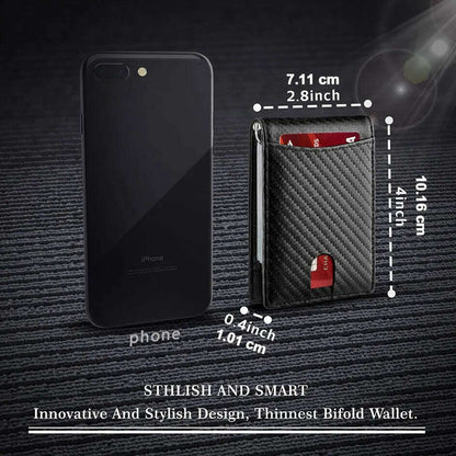 Rfid Carbon Fiber Men Wallets Man Card Holder Money Bag Slim Thin Mini Wallet Male Small Short Purse Black Walet Billfold Vallet