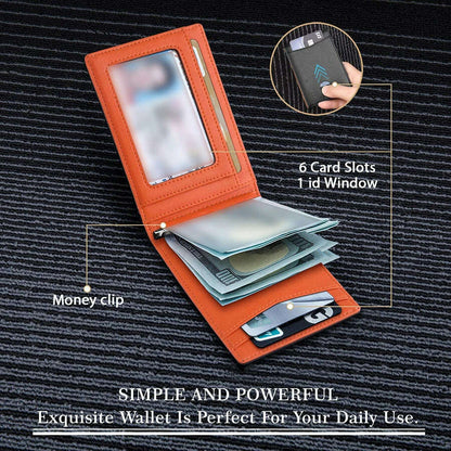 Rfid Credit Card Holder Men Wallets Money Clip Luxury Slim Thin Mini Wallet Male Small Short Purse Minimalist Billfold Vallet