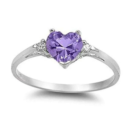 Romantic Pink Heart shaped Ring for Female Cubic Zirconia Bridal Wedding Party  with Minimalist Fashion Jewelry Accessories