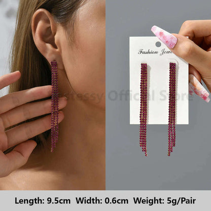 Romantic Valentines Crystal Dangle Earrings For Women Luxury Party Maple Leaf Round High Quality Unusual Jewelry Large Pendants