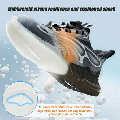 Rotating Buckle for Safety Shoes Men's Work Boot Breathable Light Steel Toe  Protective Sneakers Welted Business Security Shoes