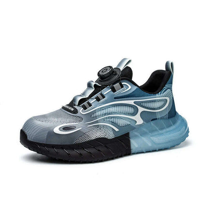 Rotating Buckle for Safety Shoes Men's Work Boot Breathable Light Steel Toe  Protective Sneakers Welted Business Security Shoes