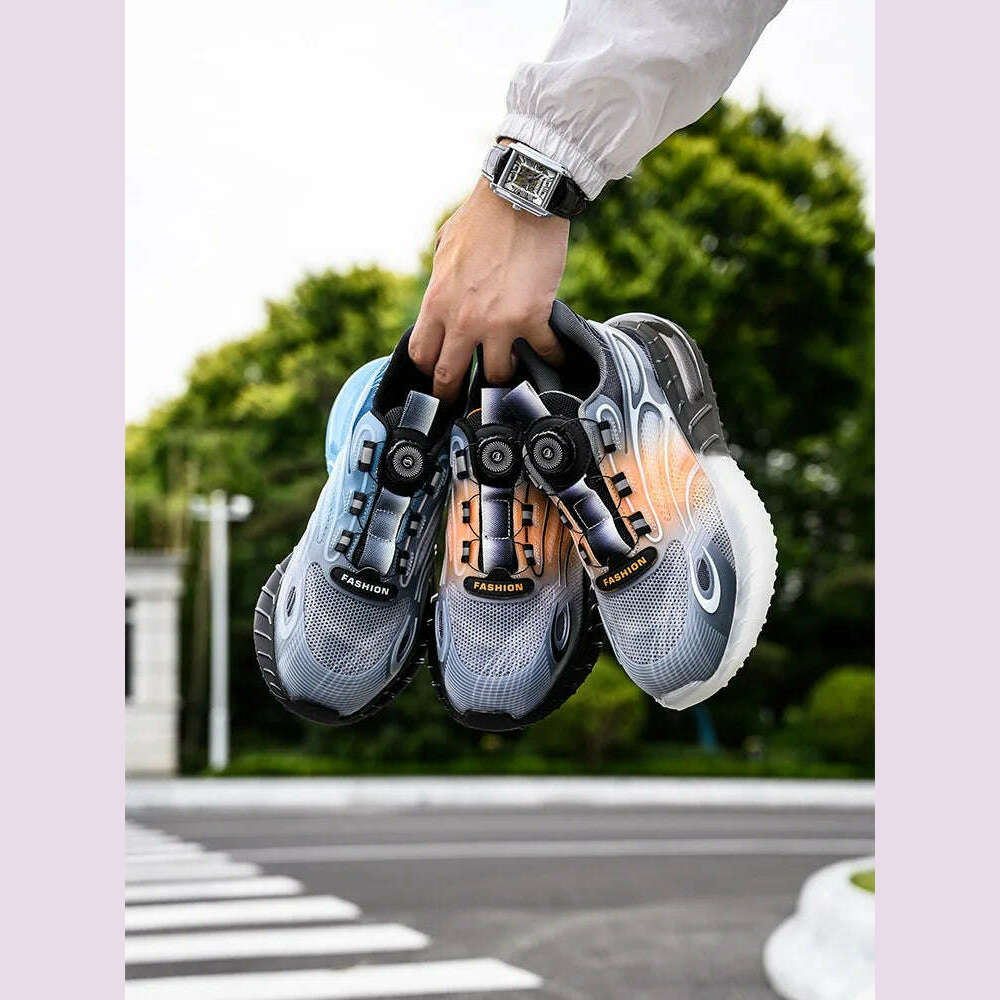 Rotating Buckle for Safety Shoes Men's Work Boot Breathable Light Steel Toe  Protective Sneakers Welted Business Security Shoes