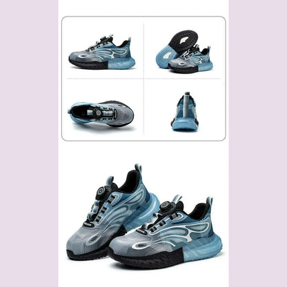 Rotating Buckle for Safety Shoes Men's Work Boot Breathable Light Steel Toe  Protective Sneakers Welted Business Security Shoes