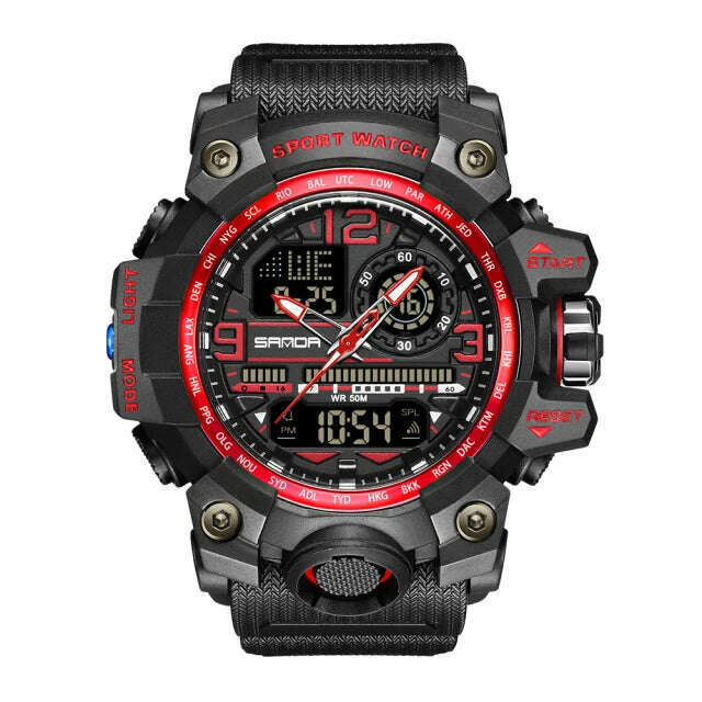 SANDA Brand G- Style Military Watch Men Digital Shock Sports Watches For Man Waterproof Electronic Wristwatch Mens 2024 Relogios