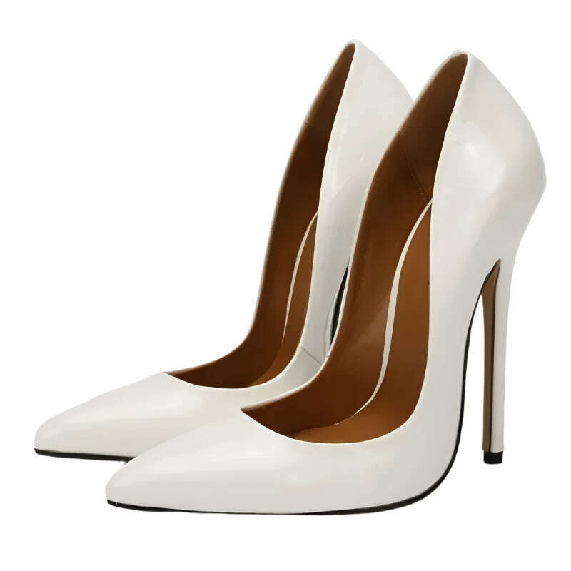 Shoes Designer New Women Pumps Fashion Pointed Toe Patent Leather 14CM Thin Heels Novelty Modern Sandals Fashion Women's Shoes